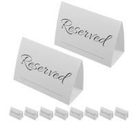Operitacx 20 Pièces Marque-place Style de Mariage Tente, en Papier Blanc | Minimaliste et Classique, Écriture du Nom, Support Stable, pour Mariage et Banquet
