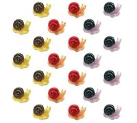Operitacx 21pièces Mini Statues Escargots Résine Ornements Décoratifs pour Jardin Décoration De Paysage Miniature pour Bonsai Et Terrarium Jaune Rouge