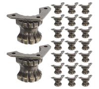 Operitacx 24 Pièces Pieds de Boîte à Bijoux Vintage Bronze, Alliage de Zinc | Protections D’angle Décoratives, pour Petites Armoires et Surfaces en Bois, Style Rétro Élégant