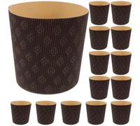Operitacx 25 Pièces Caissettes en Papier Sulfurisé Marron 4 Pouces, Multifonctionnelles et Antiadhésives, Adaptées la Pâtisserie à Domicile Réceptions