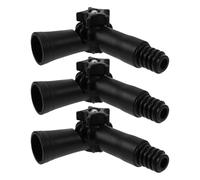 Operitacx 3 Pièces Adaptateur D'angle Pivotant pour Manche Extensible de Rouleau à Peinture en Plastique Noir, Joint Articulé Flexible pour Coins Difficiles et Plafonds Hauts