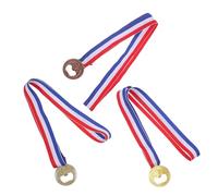 Operitacx 3 Pièces Décapsuleur de Bière Forme Médaille Ronde en Alliage de Zinc Léger et Peu Encombrant avec Ruban pour Fête Spéciale, Usage Maison et Restaurant