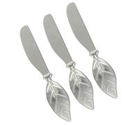 Operitacx 3pcs Couteaux à Beurre en Alliage de Zinc Argentés, Coupe-fromage Multifonction Faciles à Utiliser, Ustensiles Portables Essentiels Cuisine pour Tartiner et Couper