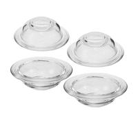 Operitacx 4 Pièces Coupelle en Verre pour Lampe Bol à Cire Réutilisable | Compatible Plupart des Lampes, Nettoyage Facile, Diffusion Répétée, pour Chambres et Salons