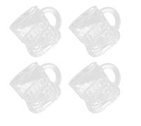 Operitacx 4 Pièces Mini Gobelets à Bière de Fête en Verre 50ml, Faciles à Nettoyer et Pratiques pour Bar, Style Classique et Chic pour Soirées la Maison