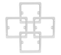 Operitacx 4 Pièces Rallonge de Boîte de Prise Électrique 86-type en Abs Blanc 8,6x8,6x1,2 Cm Résistante au Feu pour Construction Neuve et Alignement Précis des Plaques Murales