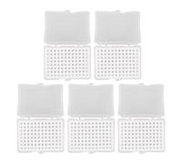 Operitacx 5 Pièces Boîte de Rangement Organisateur Pratique en Plastique Blanc pour Embouts de Pipettes 96 Puits Couvercle pour Tubes à Essai, pour Laboratoires de Recherche et D'éducation