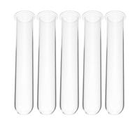 Operitacx 5 Pièces Lot à Essai en Verre 11,2 X 3,6 Cm pour Culture Hydroponique de Plantes, Vase Tubulaire Transparent pour Fleurs à Tige Unique, Petit Vase Décoratif pour Bureau et
