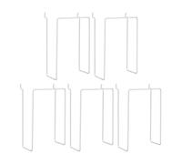 Operitacx 5 Pièces Mural à Crochets Réglables, Étagère Blanche en Fer | Organisation Multi-zones pour Lettres et Courrier, Fixation Murale, Style Industriel Minimaliste pour Bureau