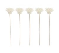 Operitacx 5ensemble Set de Bâtons Diffuseurs Huile Essentielle Rattan avec Fleurs de Chrysanthème Recharge Naturelle pour Diffuseur Arôme Maison Bâtons de Remplacement Parfumés Blancs