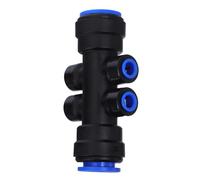 Operitacx 6 Voies Connecteur D'irrigation Goutte à Goutte 15mm 1/4 Noir | Pom, Raccord à Emboîter pour Tuyau Principal et Goutteurs, Jardin et Paysage, Distribution Uniforme de L'eau