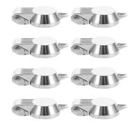 Operitacx 8 Pièces Cache Serrure Rond 16mm en Alliage de Zinc Chromé, | Protection Pluie et Débris, pour Véhicules de Chantier et Rouleaux, Argenté, Usage sur Serrures de Placard