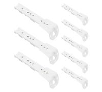 Operitacx 8 Pièces Support de Rail Mural pour Rideaux en Métal Blanc Triple Emplacement, Installation Facile DIY, Résistance à l'usure, pour Chambres et Salons