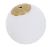 Operitacx Abat-jour Suspendu Rond en Verre Blanc Laiteux Filetage en Métal, Globe Sphérique Robuste pour Plafonniers, Installation Simple, pour Chambres et Espaces Intérieurs
