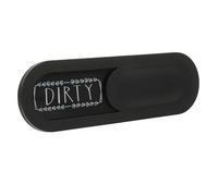 Operitacx Aimant Lave-vaisselle Double Face « Propre/sale » en Acrylique Noir et Abs, Indicateur Magnétique Réversible Cuisine, Accessoire Pratique et Solide, Panneau Aimanté