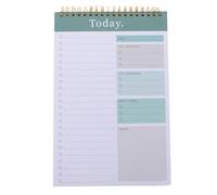 Operitacx Bloc-notes à spirale pour listes de tâches quotidiennes : agenda de productivité B5 non daté avec pages détachables - Carnet de notes de bureau pour les de réunion et les listes de