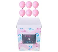 Operitacx Boîte à Ballons Gender Reveal Rose en Papier, Sûre et Facile à Utiliser, Décoration Unique pour Fêtes de Grossesse et Événements Variés