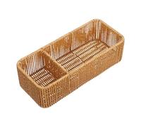 Operitacx Boîte à Mouchoirs en Plastique Multifonction avec Compartiments Multiples, Panier de Rangement Tissé Main, Design Minimaliste pour Salle de Bain et Bureau