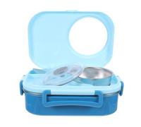 Operitacx Boîte Bento en Acier Inoxydable à 3 Compartiments Réutilisable | Bol à Soupe Détachable, Baguettes et Cuillère Incluses, Format Empilable pour Repas à Emporter