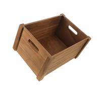 Operitacx Boîte de Rangement Bois Rectangulaire Vintage Couleur Café pour Légumes, Solide et Accès Facile, pour Vitrines et Présentoirs de Supermarché