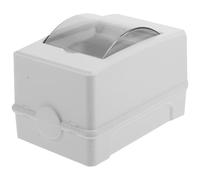 Operitacx Boîte Électrique Étanche Ip65 2-3 Voies en Plastique Abs-pc Fenêtre Transparente pour Disjoncteurs, Coffret de Distribution Extérieur pour Camping-borne de Recharge, Boîtier