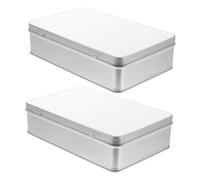 Operitacx Boîte Métallique Carrée pour Sublimation 2 Pièces en Fer Blanc, Petite Boîte à Bonbons et Biscuits Vide, Support Transfert Thermique Diy, Coffret Présent Personnalisable pour