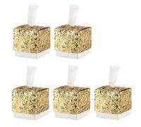Operitacx Boîtes à Bonbons Style Élégant et Pratique en Papier Pailleté Or Lot de 25 Légères et Décoratives pour Fête D'anniversaire ou Mariage