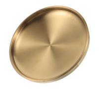 Operitacx Bol Décoratif Rond en Acier Inoxydable Doré, Grand Plateau Résistant et Polyvalent pour Clés et Bijoux, pour L'entrée Salon