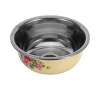 Operitacx Bol Mélangeur en Acier Inoxydable Finition Émail Cuisine | Usage Professionnel et Domestique, Préparation des Aliments, Pâte Levée, Soupe et Service, Look Rétro