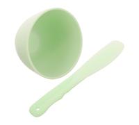 Operitacx Bol Mélangeur Vert en Silicone Souple 1,2 L avec Grand Bâton Mélangeur pour Masque Facial Fait Maison, Accessoire Beauté DIY Polyvalent pour Soins du Visage et Préparation