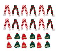 Operitacx Bonnet de Noël Tricoté Mini Écharpe, Décoration en Fil | Ornement Charmant et Doux au Toucher, Couleur Vive, pour Bureaux, Centres Commerciaux et Ambiance Festive