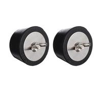 Operitacx Bouchon d'Hivernage de Piscine 51mm Caoutchouc Noir Ambiance Noël | Lot de 2 Pièces, Étanchéité Complète, Protection Antigel, pour Buses et Retour d'Eau en Saison Froide