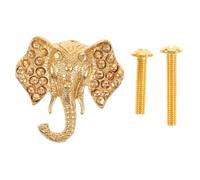 Operitacx Bouton de Tiroir Éléphant Laiton avec Crochet Poignée de Porte Décorative Éléphant pour Armoire Meuble Moderne Accessoire Multifonction pour Cuisine et Commode