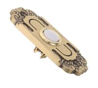 Operitacx Bouton-poussoir de Sonnette Vintage Filaire Lumineux pour Entrée | Alliage de Zinc, Finition Or, Compatible Basse Tension, Style Européen Américain, pour Porte D'entrée