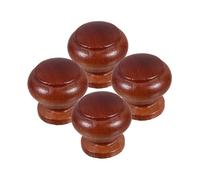 Operitacx Boutons de Meubles Prise Confortable Marron en Bois Style Vintage Lot de 4 Forme Champignon et Surface Lisse pour Armoires et Tiroirs pour Décoration Intérieure