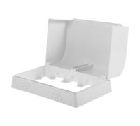Operitacx Cache Prise Étanche Double 86 Blanc pour Salle de Bain, Plastique | Protection Anti-éclaboussures, Pose Adhésive Simple, Surface Lisse Facile à Nettoyer, Usage Location