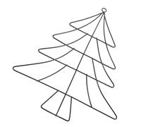 Operitacx Cadre Robuste Fer Couronne en de de Sapin Noir, Construction de Noël pour Décoration Murale et Fêtes de Noël Soi-même