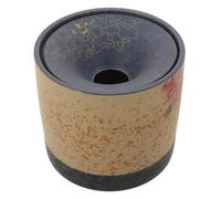 Operitacx Cendrier Vintage en Céramique avec Couvercle Entonnoir, Structure Ergonomique et Base Épaissie, Anti-Vent et Protection Les Éclaboussures pour Table à Café Thé