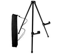 Operitacx Chevalet de Table Pliable en Métal Noir 2pcs, Support de Peinture Portable Structure Trépied, Résistant à L'usure, pour Bureau et Exposition