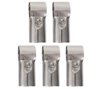Operitacx Connecteur de Tringle à Rideaux Argentée en Acier Inoxydable 5 Pièces Extension Rapide pour Rail ou Barre de Vêtements, pour Penderie et Buanderie