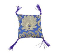 Operitacx Coussin pour Bol Bouddhique en Tissu Bleu Style Népalais, Fixation et Protection du Bol Chantant pour Contemplation et Pratique Spirituelle Couleur Aléatoire