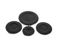 Operitacx Couvercle de Brûleur Concave pour Cuisinière à Gaz, Chapeau de Flamme Compatible Plupart des Brûleurs, Alliage Aluminium et Fer Noir, Accessoire pour Plaque de Cuisson Sécurisée