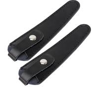 Operitacx Couvre-ciseaux et Étui de Rangement en Cuir Véritable pour Outils de Beauté 2 Pièces Léger et Protecteur pour Usage Professionnel et Personnel 5.91x1.65x0.39 In