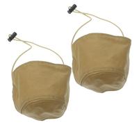 Operitacx Couvre-talons de Chaussure de Conduite Antidérapants en Tissu Khaki, Protection Talon Facile à Enfiler Boucle Danseuse et Corde Élastique, Lot de 2 Pièces pour Conduite