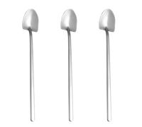 Operitacx Cuillères à Glace et Anti-rouille en Acier Inoxydable Lot de 3 Long Manche Cuillères à Cocktail Vacances Cuisine ou Café