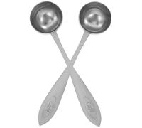 Operitacx Cuillères Doseuses Construction Monobloc Robuste 2pcs en Acier Inoxydable 20ml pour Mesure de Café et Thé Finition Poli Cuisine Classique