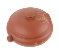 Operitacx Cuiseur Vapeur Cuisson Uniforme et Polyvalente Marron pour Soupe et Poulet en Céramique Design Traditionnel Élégant Cuisine Domestique