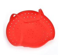 Operitacx Cuiseur Vapeur Pliable en Silicone Rouge, Panier la Cuisine
