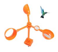 Operitacx Dispositif de Dissuasion des Oiseaux à Force Éolienne Pales Multiples en Abs Orange pour Jardin et Maison, Accessoire Anti-nuisibles