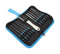 Operitacx Ensemble de 13 Limes en Acier Outils à Main pour Ébavurage et Polissage pour Sculpture sur Bois Brosse de Nettoyage pour Travail du Bois